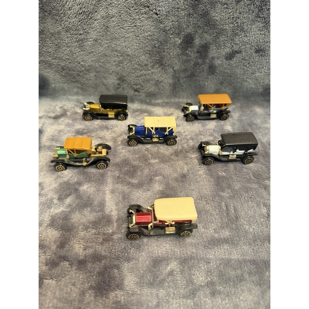Vtg Mini Diecast Cars Ford Model T, 1914 Prince Henry, Readers Digest Lot Of 6